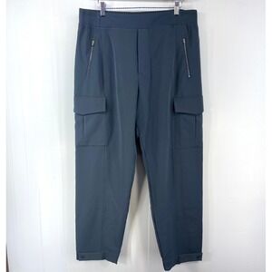 Athleta Endless‎ High Rise Cargo Pant in Smoky Gray Blue Womens Plus 16